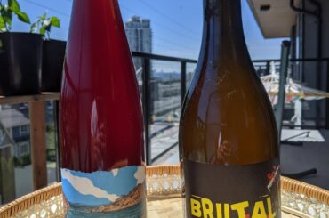 More BC producers starting to make natural wines! Carbonic Syrah from Sage Hills. Also had to pick up a bottle of Brutal (last one in the shop, couldn't say no)