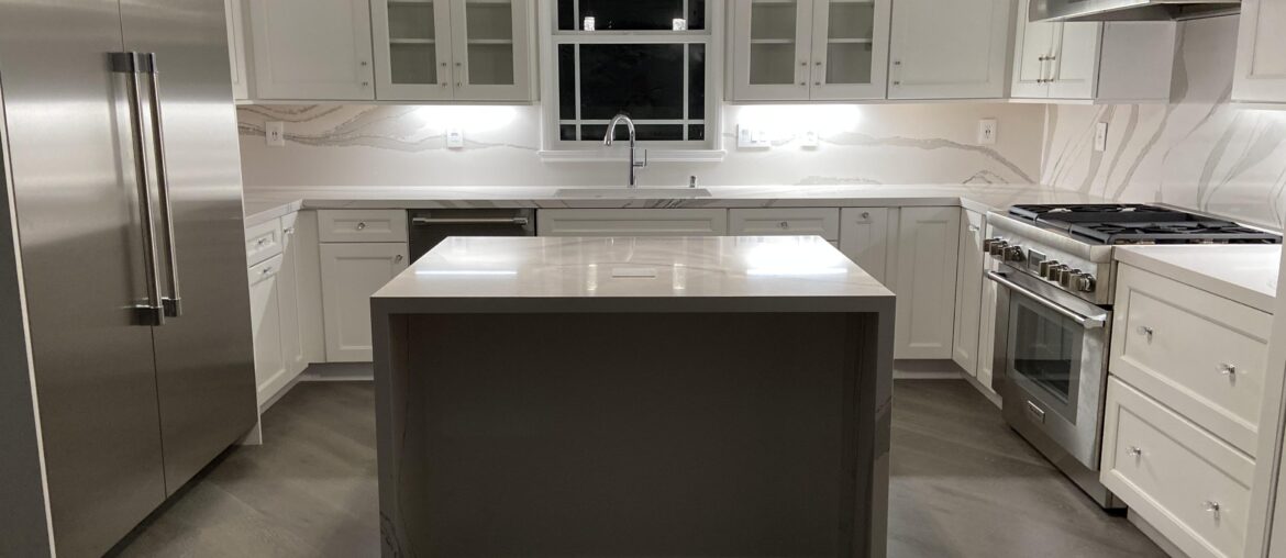 All white Kitchen w/ Thermador appliances.