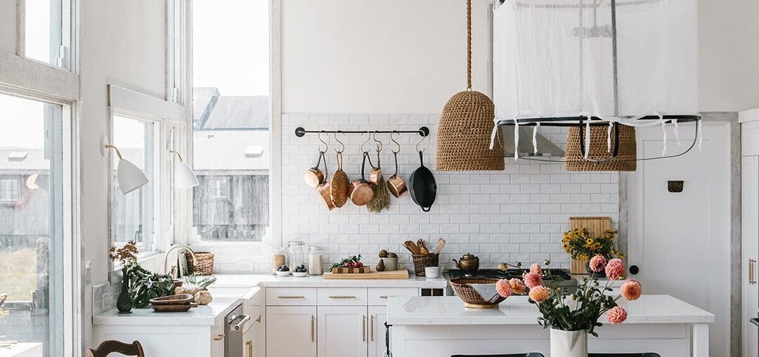 Renovated kitchen in a 1940s cottage along the water, Inverness, Marin County, California [1080x1620]