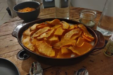 Gratin de butternut & poireaux. Fait maison. Non appétit