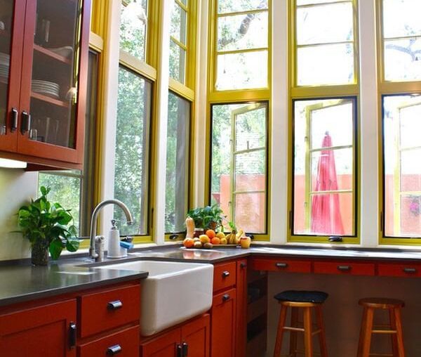 Acid green window frames (x-post from /r/RoomPorn)