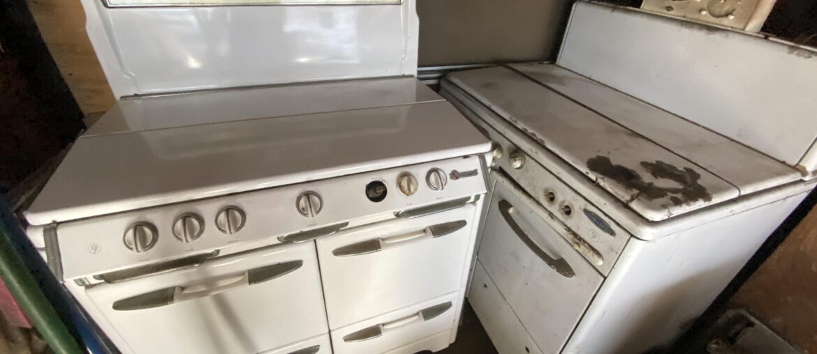 Can anybody ID these old stoves I found in the garage? One’s an O’Keefe and Merritt, one’s a Sattler. Wondering models and approximate worth. Thanks!