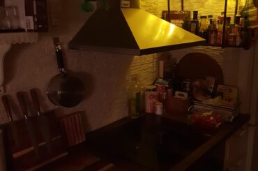 My kitchen by night.