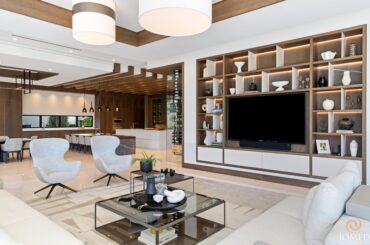 Living Room with Built-In Cabinets in Massive New Miami, FL Home [5000×3333]