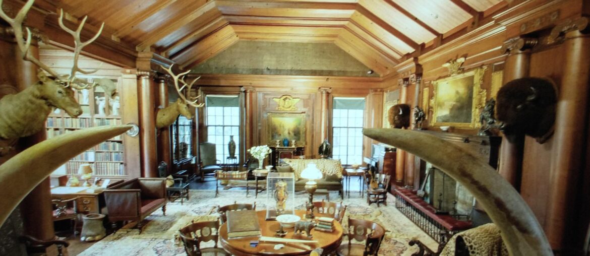 Teddy Roosevelt's living room is literally the "what a lovely room of death" room from Ace Ventura 2. (3424 x 2642)