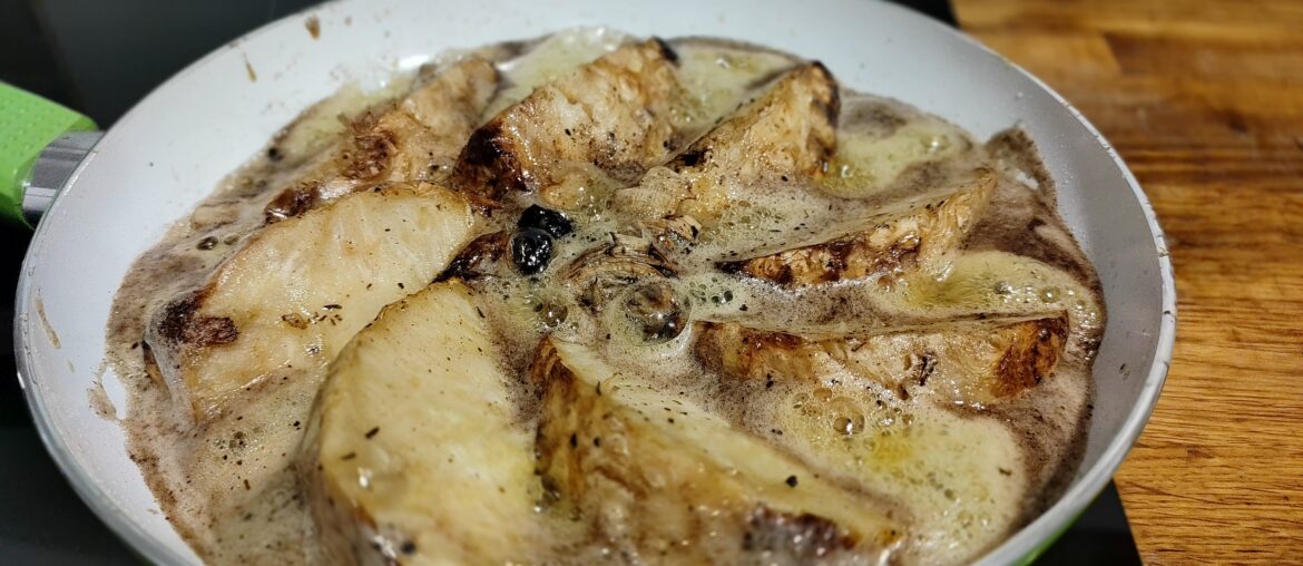 Céleri rave au four et fini poêlé