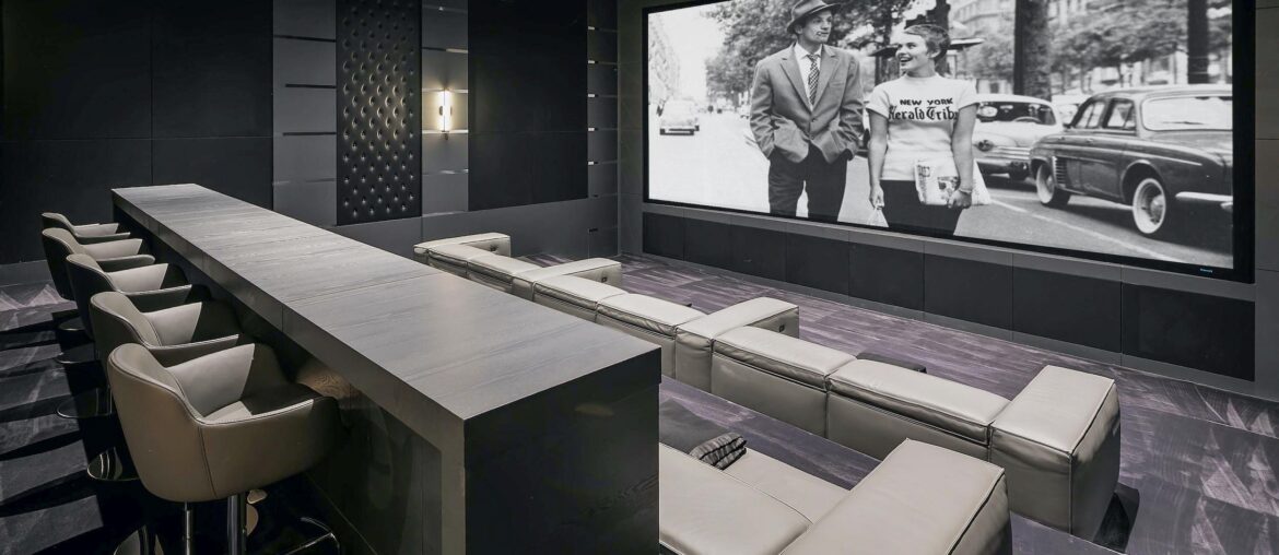 Movie Theater in Bel Air, California Mansion [2500×1667]