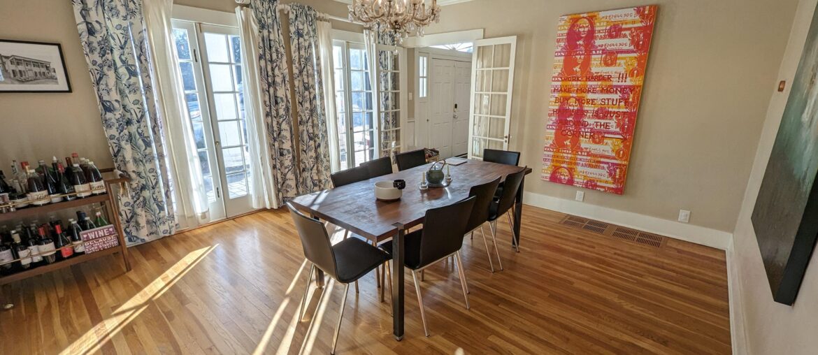 Really lovely natural light in our dining room in the winter [OC] [3438x1934]