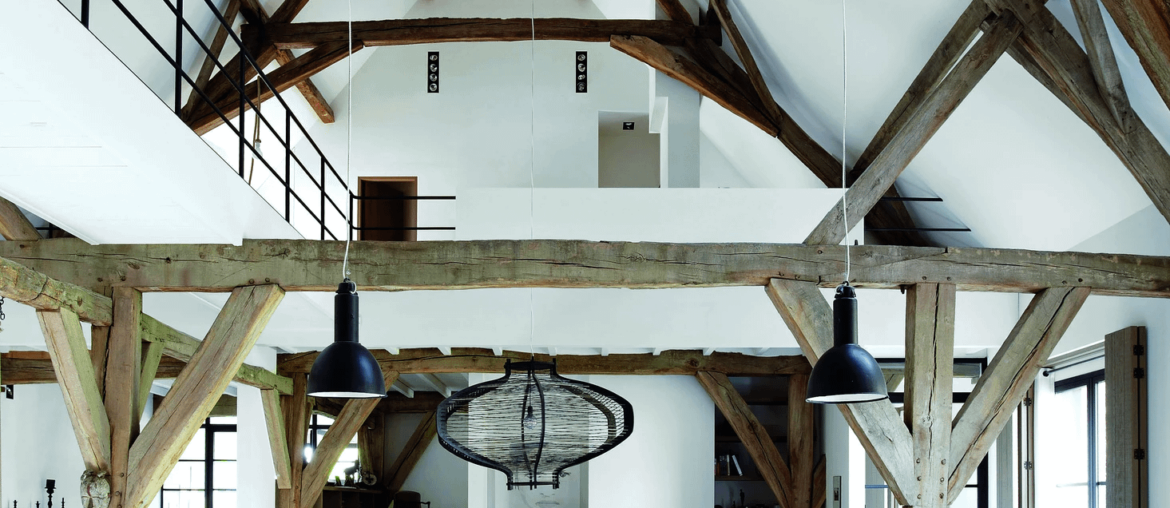 Abandoned 17th century barn renovated with huge open plan dining and living [1465 x 2048] Belgium