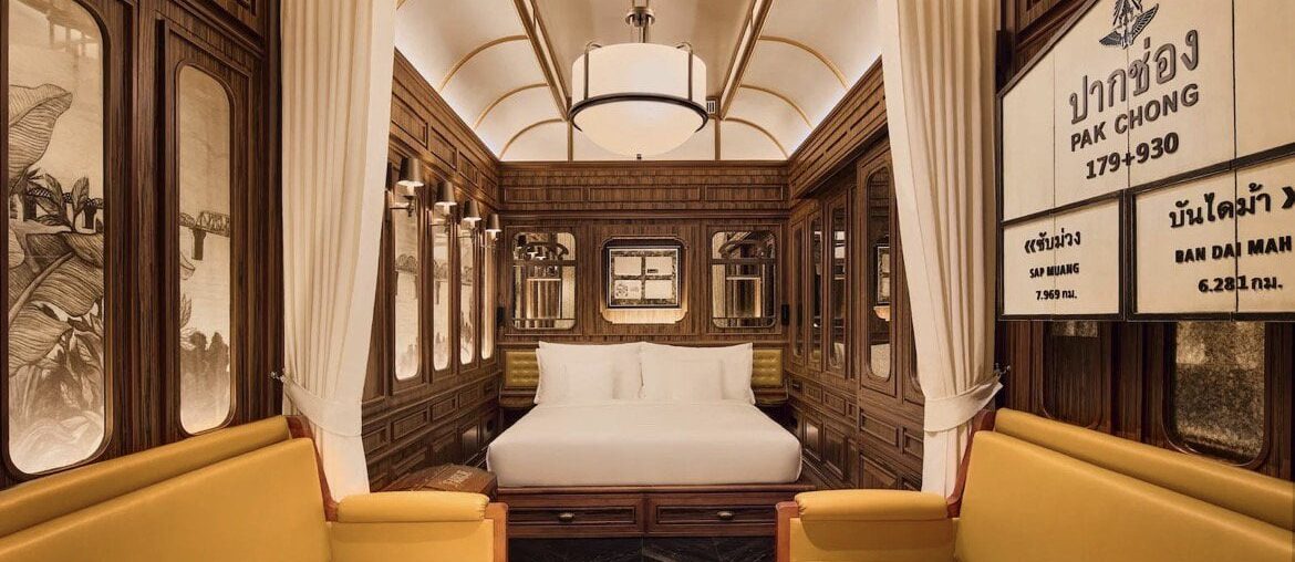 This room made to look like a luxury vintage train car [1170x741]