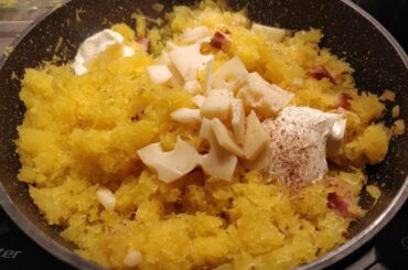 Carbonara de courge spaghetti