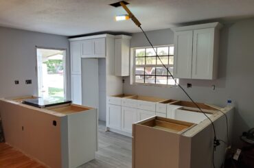 Howdy. Wanted to share the complete gut, knock down of two walls and remodel. Not finished but were getting there slowly but surely.