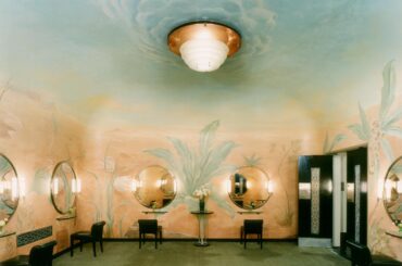 Powder Room at Radio City Music Hall, Rockefeller Center New York City. Paintings by Yasuo Kuniyoshi. (ca. 1932). [1253x932]