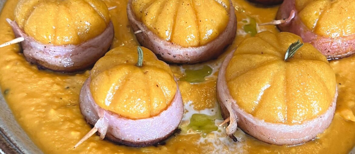 J’ai réalisé la recette de Diego Alary : gnocchis au potimarron accompagnés de bacon 🎃