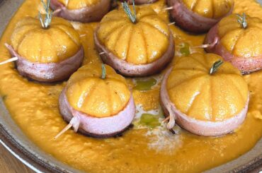 J’ai réalisé la recette de Diego Alary : gnocchis au potimarron accompagnés de bacon 🎃
