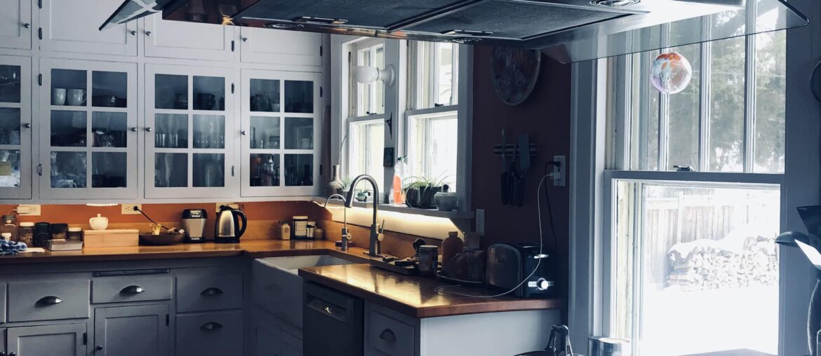 Not a new kitchen, but a gorgeous capture of the snowy evening light.