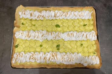 Tarte au citron-basilic avec meringue à l’italienne 🍋🌱 [Fait maison]