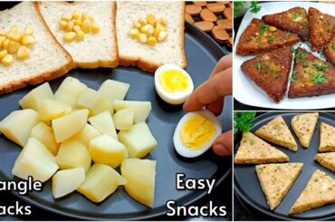 2 Minutes Snacks Recipes | Potato Snacks Recipes | New Recipe | Egg Snacks | Bread Snacks Recipes