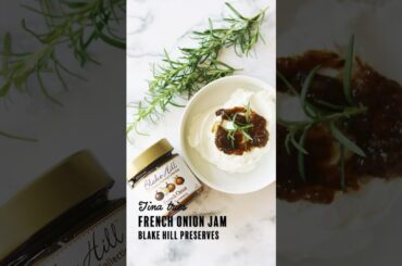 Tina tries goat cheese and French onion jam from Blake Hill Preserves