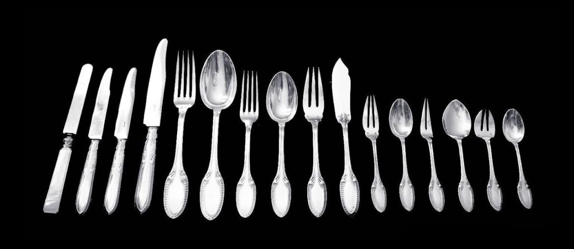 Lapparra: 327pc. French Sterling Silver Flatware Set, Service for 18, 28 Serving Pieces + Cabinet Lapparra: 327pc. French Sterling Silver Flatware Set, Service for 18, 28 Serving Pieces + Cabinet