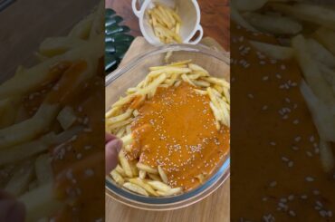 Yummy & simple French Fries with yummy delicious spicy sauce #viral #shortsfeed #shortvideo #shorts
