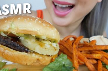 Red Robin Gourmet Burgers *Banzai Burger with Yam Fries Relaxing Eating Sounds | N.E Let's Eat