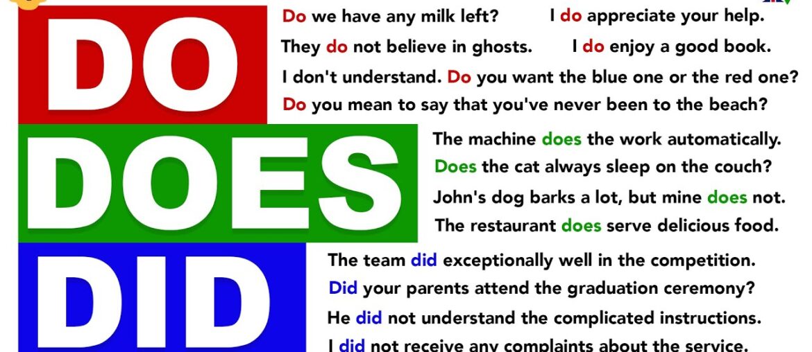 DO / DOES / DID: When and How to Use These Words in Spoken English