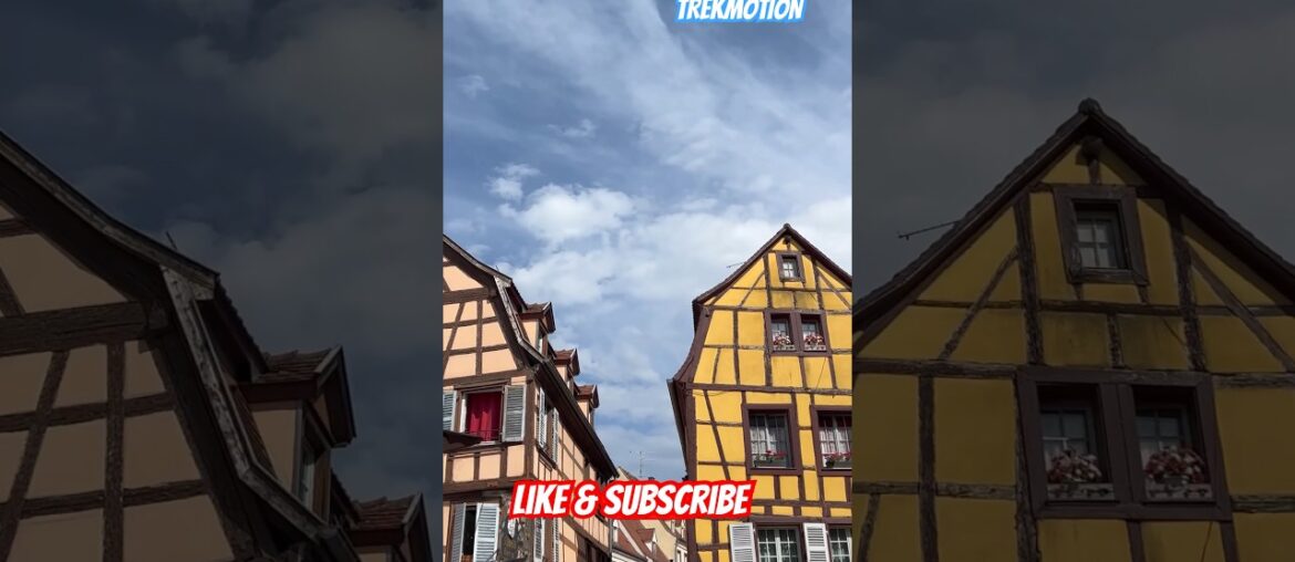 Houses of Colmar #shorts #colmar #france #beautiful #medieval #youtubeshorts #travel #ytshorts #yt