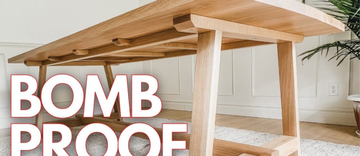 How To Build An Oak Dining Table That Last's A Lifetime. Plans Available