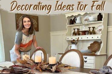 COZY FALL DECORATING IDEAS | DINING ROOM DECORATE WITH ME | AUTUMN DECOR | DINING ROOM MINI-TOUR