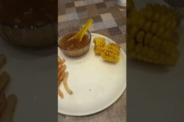 hot and sour soup with french fries #recipe corn on cob