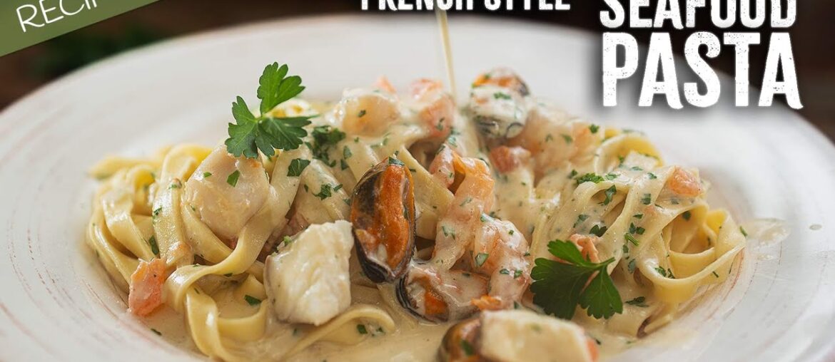 Creamy Seafood Pasta French Style! Creamy Seafood Pasta French Style!