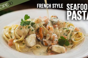 Creamy Seafood Pasta French Style!