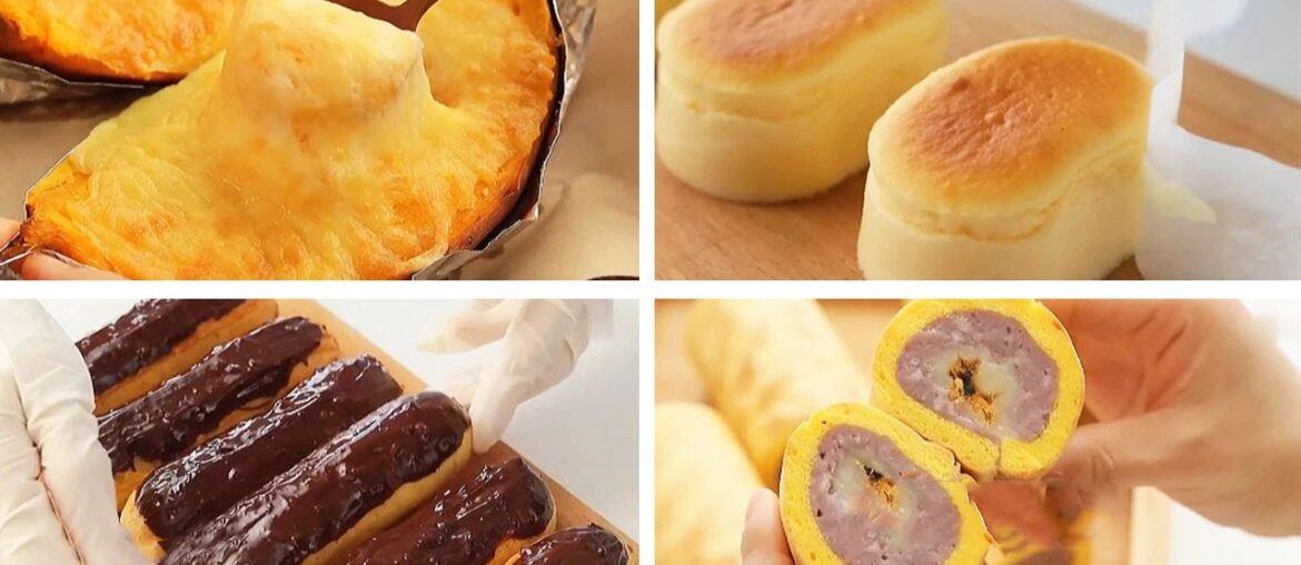 ASMR|Delicious Cheese Taro Mashed Sweet Potato & French Bread|Creative Recipes|Cake Story|Cooking ASMR|Delicious Cheese Taro Mashed Sweet Potato & French Bread|Creative Recipes|Cake Story|Cooking