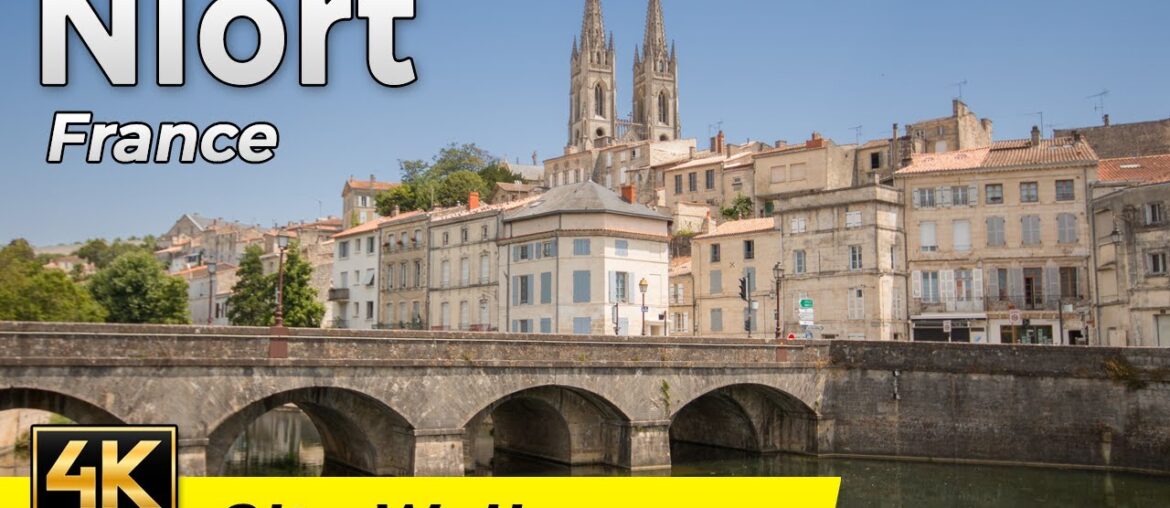 Niort, France - The pleasant town of Poitou | Walking Tour 4k | Nouvelle-Aquitaine.