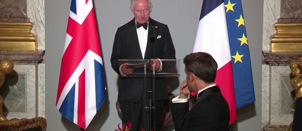 The King's speech during the State Banquet at Versailles