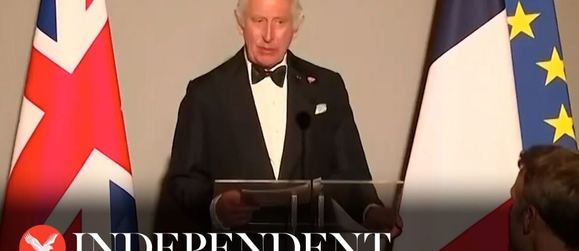 King Charles jokingly compares Britons and French during Versailles banquet