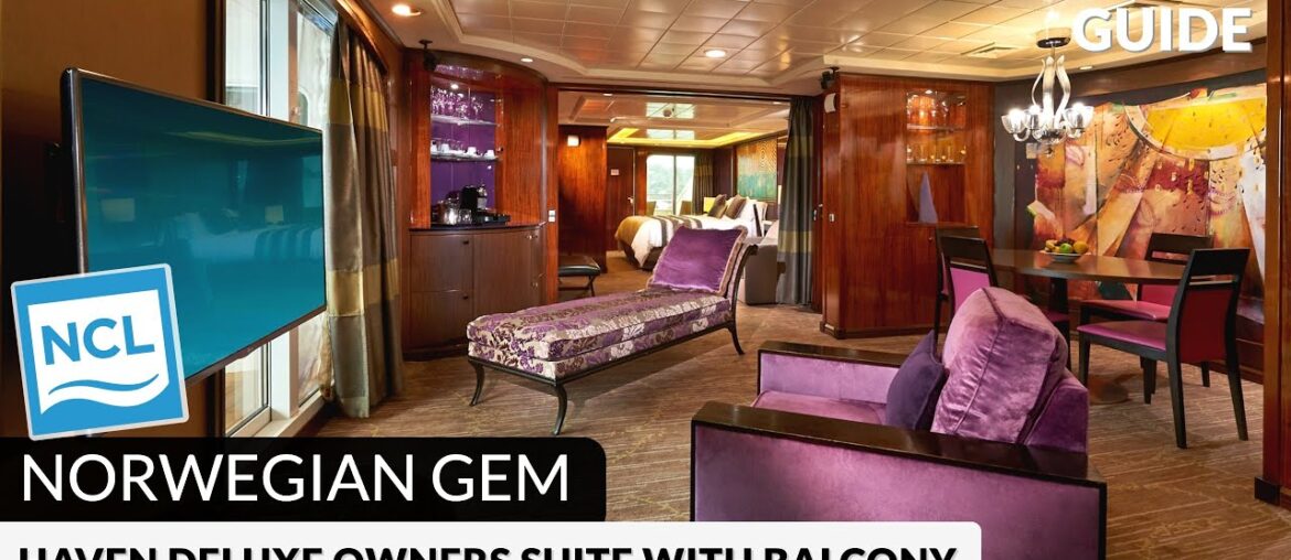 NCL Gem | Haven Deluxe Owner's Suite with Balcony Tour & Review 4K | Norwegian Cruise Lines