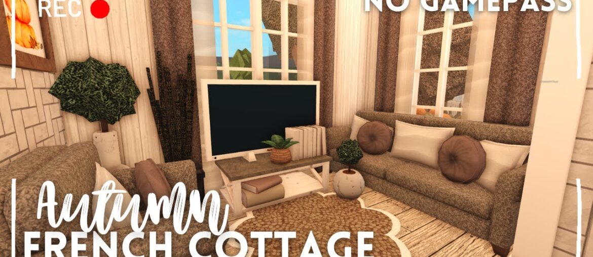 autumn french cottage // no gamepass build - bloxburg build & tour - itapixca builds