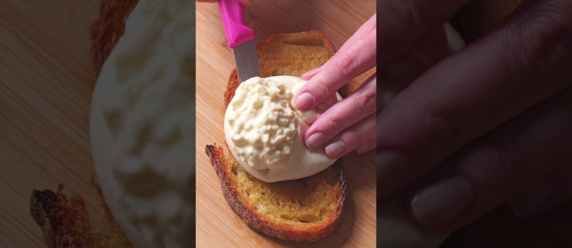 Strawberry vinegar glaze with burrata