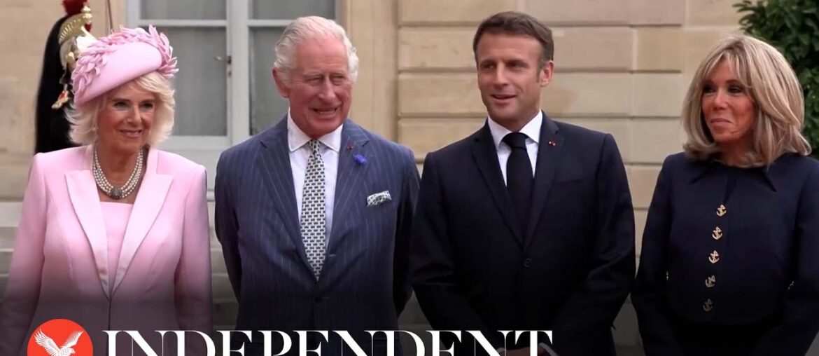 King Charles and Queen Camilla arrive at Palace of Versailles’ Hall of Mirrors for lavish dinner
