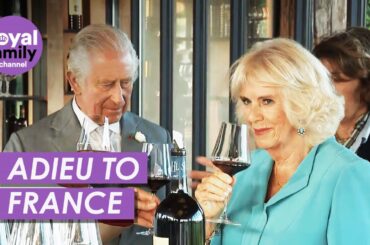 King and Queen Bid Farewell to France With a Glass of Wine