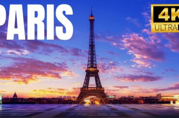 PARIS 4K UHD - RELAXING MUSIC  - FRANCE -