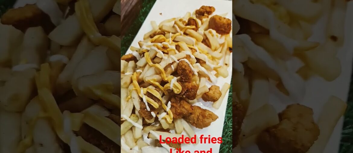 loaded fries|loaded|cheese fries#shorts#trending#french fries#loaded fries recipe#chicken hot shots