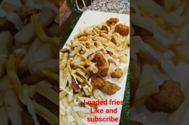 loaded fries|loaded|cheese fries#shorts#trending#french fries#loaded fries recipe#chicken hot shots