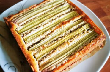 Tarte amande rhubarbe
