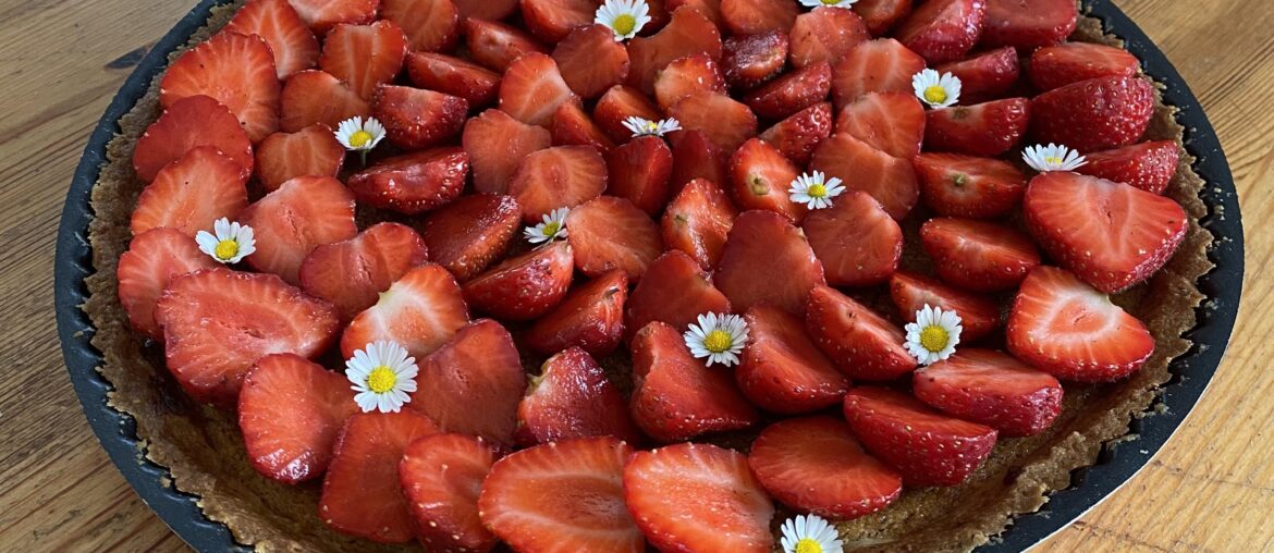 Tarte fraise et frangipane de noisette