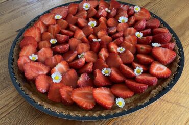 Tarte fraise et frangipane de noisette
