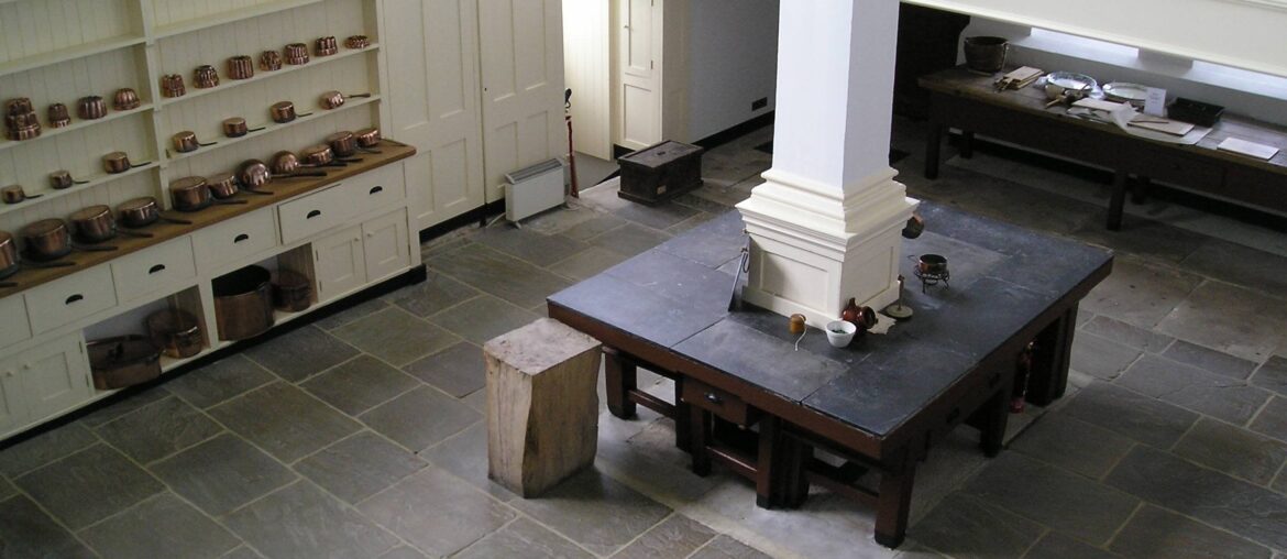 Vast White Victorian era Kitchen