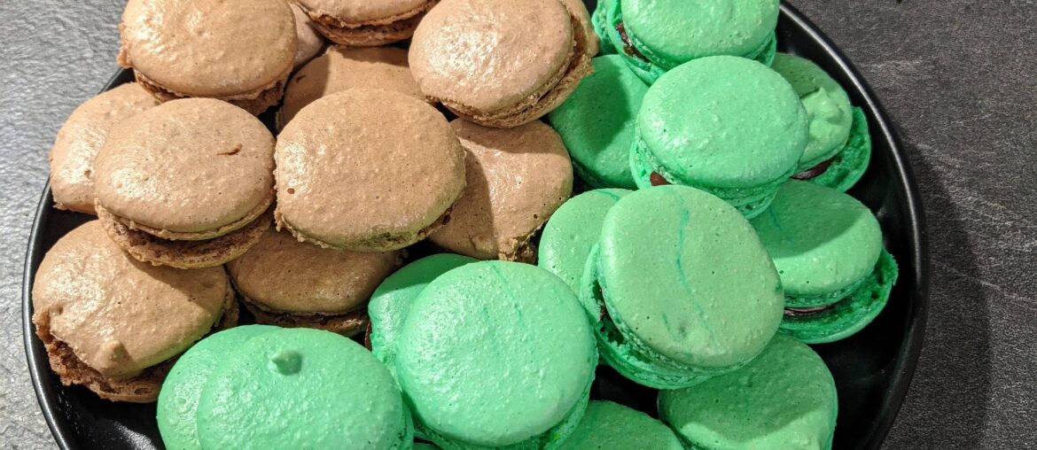 Macarons chocolat menthe & chocolat